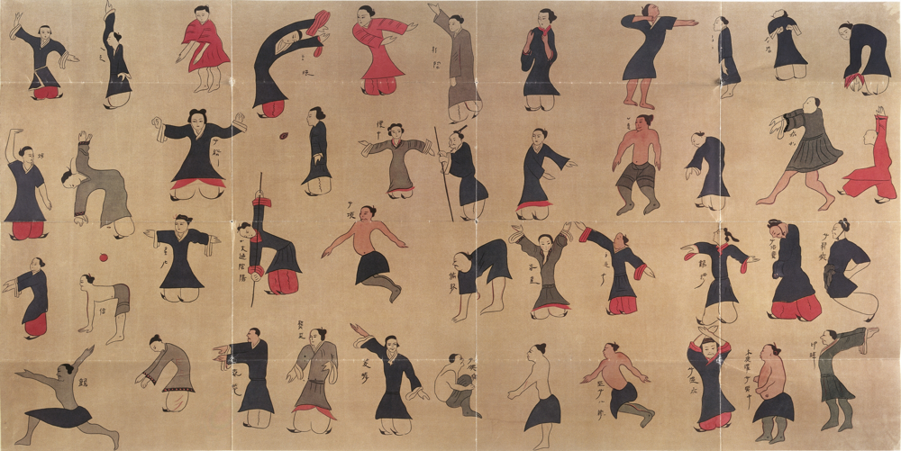 A reconstruction of the Mawangdui Daoyin chart · a historical illustration