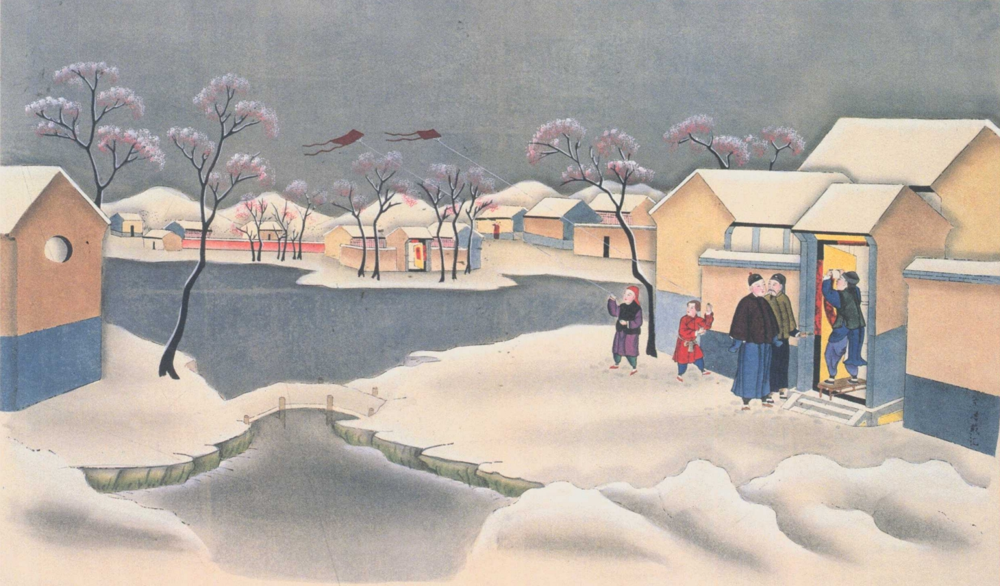 Historic Yangliuqing New Year print: A snowy year of abundance