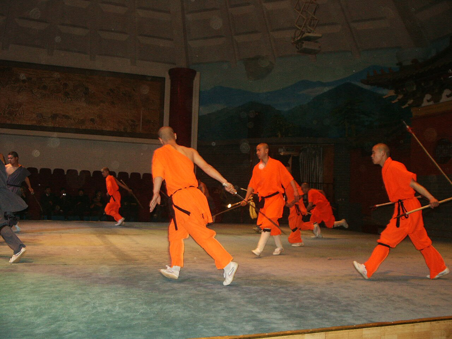 Martial arts demonstration at Shaolin Temple · Dengfeng